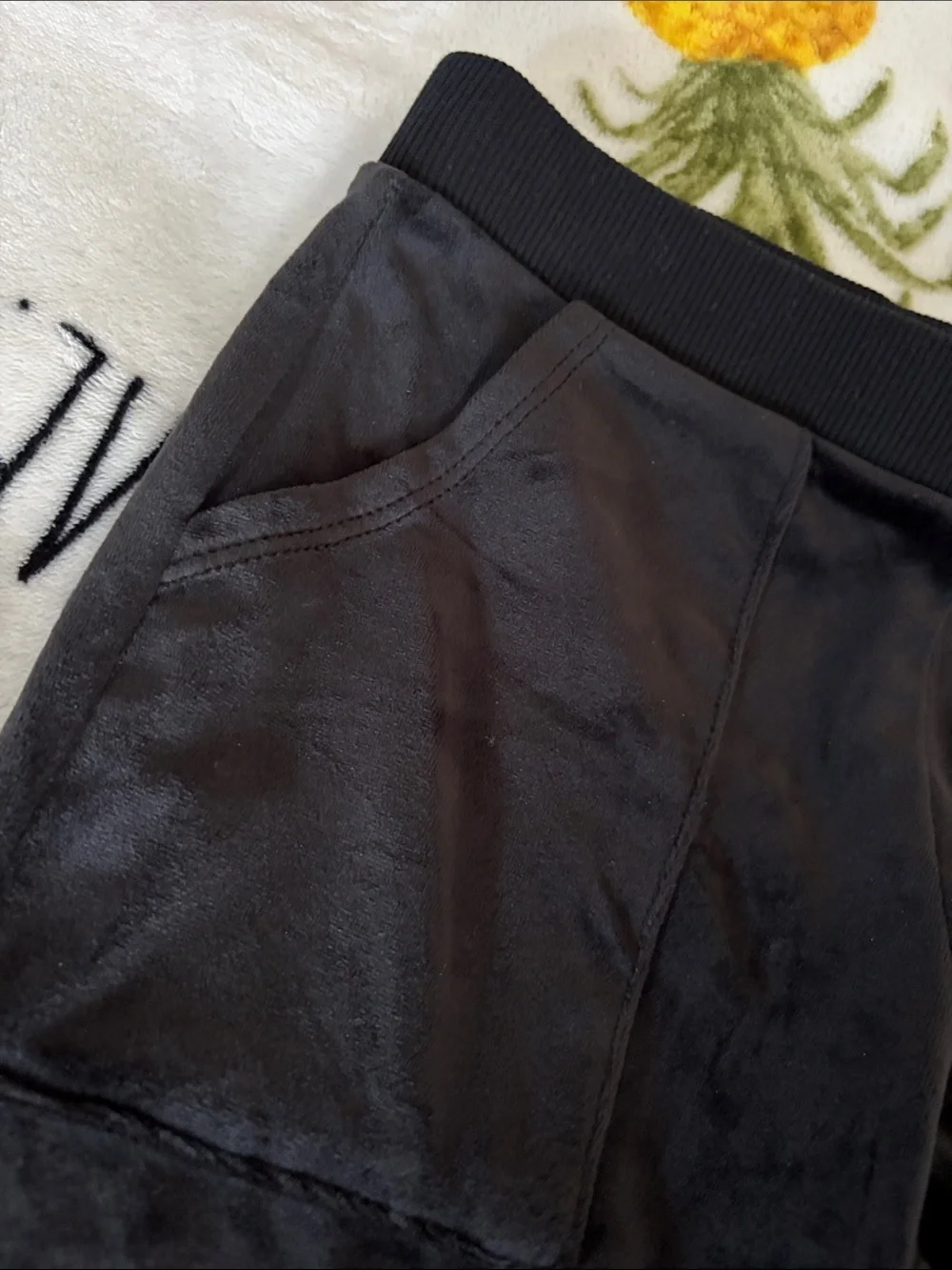 Art class  Black Velvet Wide Leg Pants kids size 8